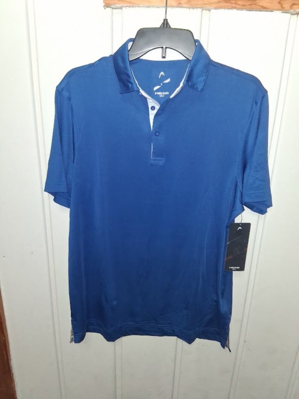 Head Golf Men's Polo Shirt Blue & White NWT Sz S